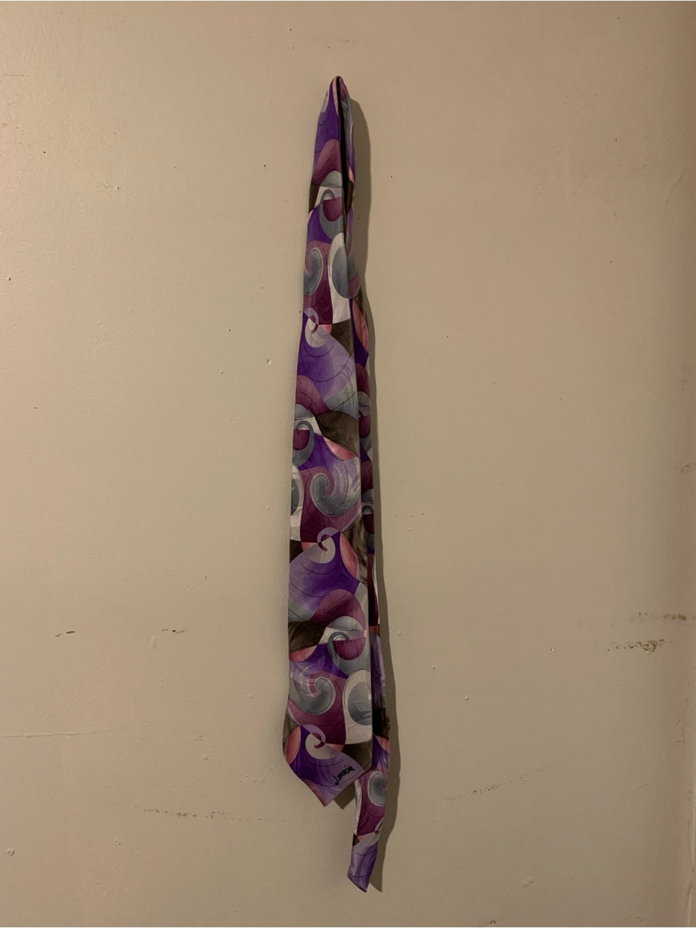 J. Garcia Purple Swirl Pattern Men's Tie